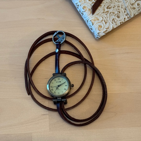 CHANEL Accessories - CHANEL Women's Dark Brown Leather Wrap Watch